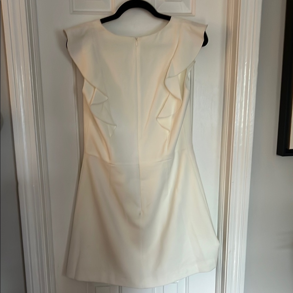 French Connection Cream Ruffled Mini Dress - Picture 3 of 3